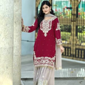 Luxury chiffon party garara Dress