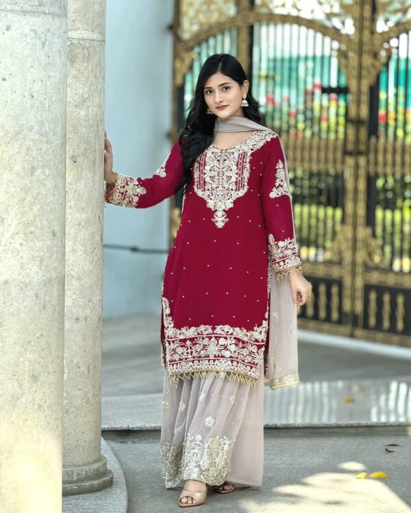 Luxury chiffon party garara Dress