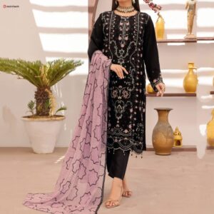Luxury Chiffon Unstiched Party Dress