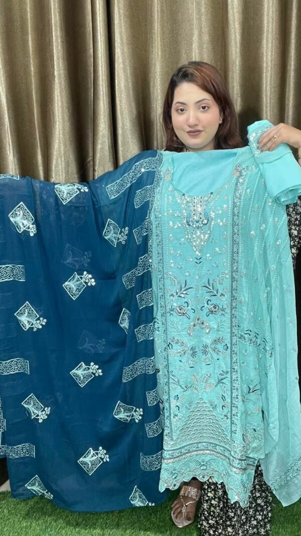 Luxury Chiffon Unready Party Dress - Image 2