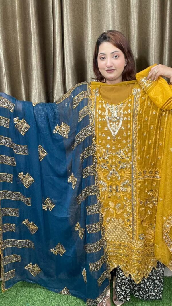 Luxury Chiffon Unready Party Dress - Image 3
