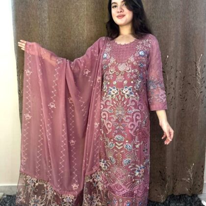 Soft weightless Unstiched Party Dress
