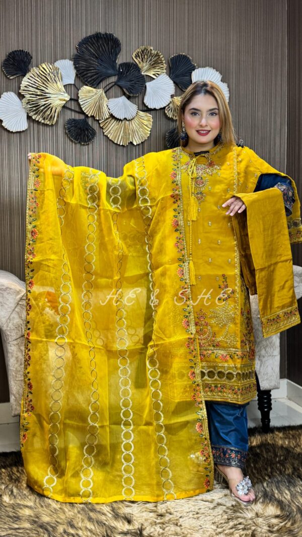 Soft Organza Full Stitched Superhit Party Dress - Image 2