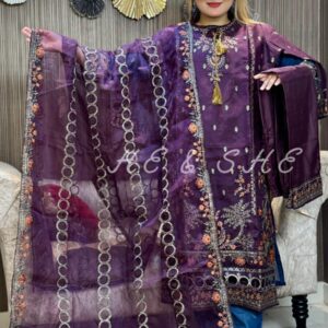Soft Organza Full Stitched Superhit Party Dress