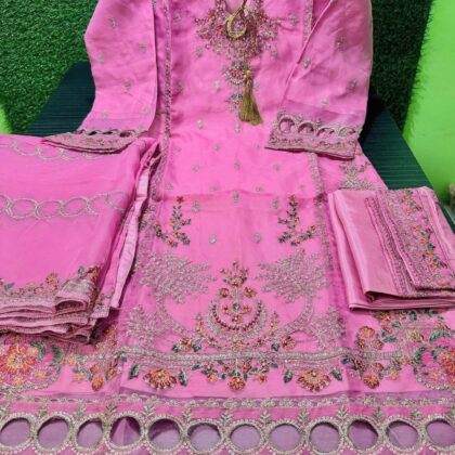 Soft Organza Full Stitched Superhit Party Dress