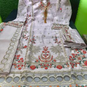 Soft Organza Full Stitched Superhit Party Dress